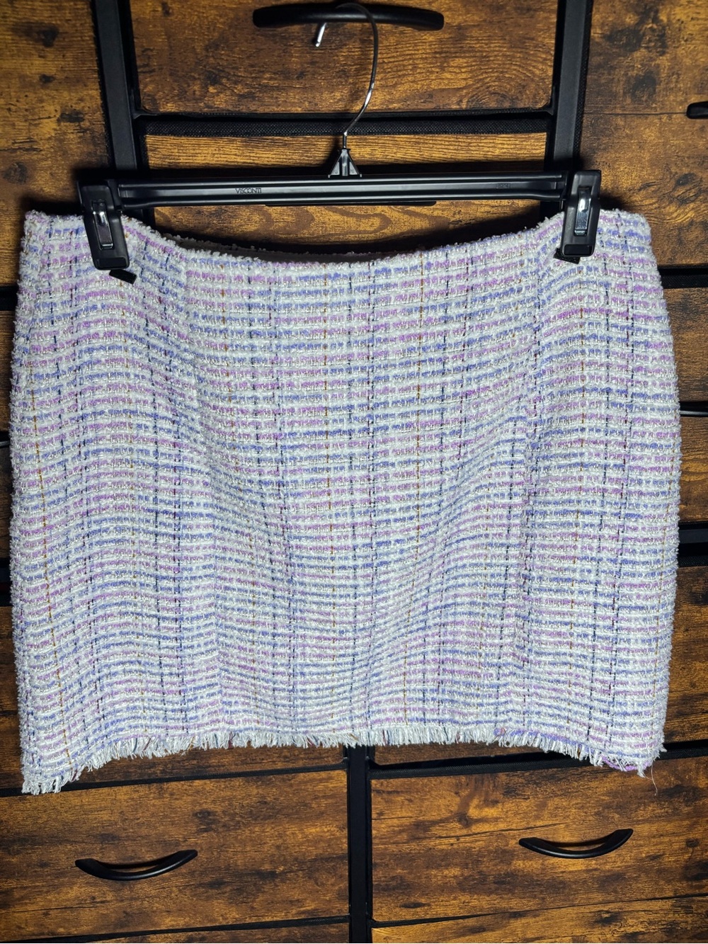 CeCe Lavender Tweed Mini Skirt with Pastel Accents NWT 12 - Picture 8 of 12